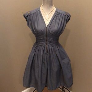Bar III Front Row Chambray Summer Dress Sz Small